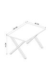 Yemek Masası Metal Ayaklı Mutfak Masası Prag 80 x 120 Cm X Ayaklı Çam