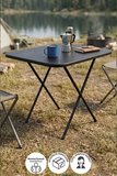 Katlanır Masa Balkon Bahçe Kamp Masası Piknik Masası GardenFlex Masa 60x80 Cm Siyah