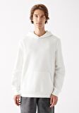 Mavi Kapüşonlu Ekru Sweatshirt 0610937-70057