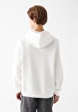 Mavi Kapüşonlu Ekru Sweatshirt 0610937-70057