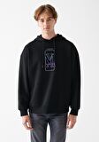 Mavi Logo Baskılı Siyah Sweatshirt 0610958-900