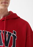 Mavi Logo Baskılı Kırmızı Sweatshirt 067149-70464