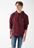 Mavi Logolu Kapüşonlu Bordo Sweatshirt 065809-70426