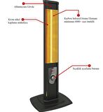 Mirkraft Nobility 2500 W Termostatlı Dış Mekan Elektrikli Kule Tipi Infrared Isıtıcı 35 m2