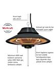 Mirkraft Elirg 2000 W Termostatlı Elektrikli Tavan Tipi Infrared Isıtıcı 12 m2