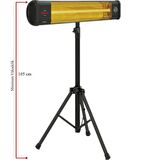 Mirkraft Effect-T 2000 W Termostatlı Dış Mekan Elektrikli Ayaklı Infrared Isıtıcı 20 m2