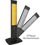 Mirkraft Energy 2500 W Termostatlı Dış Mekan Elektrikli Kule Tipi Infrared Isıtıcı 35 m2