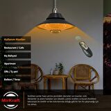 MirKraft Elirg R.C. LED Işıklı Elektrikli Isıtıcı, 2000 W, Uzaktan Kumandalı
