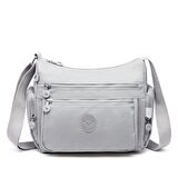 Smart Bags Kadın Postacı Çantası Krinkıl Kumaş 1115 A.Gri