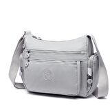 Smart Bags Kadın Postacı Çantası Krinkıl Kumaş 1115 A.Gri