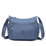 Smart Bags Kadın Postacı Çantası Krinkıl Kumaş 1115 Jeans Mavi