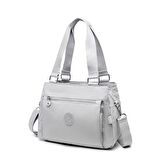 Smart Bags Kadın Omuz Çantası Krinkıl Kumaş 1125 A.Gri