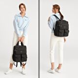 Büyük Boy Krinkıl Kumaş Sırt Çantası Smart Bags 1175