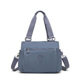 Krinkıl Kumaş Kadın Omuz Çantası Smart Bags 1125 J.Mavi