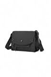 Smart Bags Krinkıl Siyah Kadın Çapraz Askılı Çanta SMB MT-3129