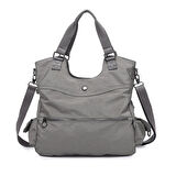 Smart Bags Metalik Kumaş Omuz Çantası BC 3221 - Koyu Gri