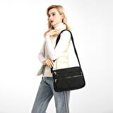 Smart Bags Krinkıl Kumaş Kadın Postacı Çantası 1128 Mor