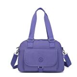 Krinkıl Kumaş Kadın Omuz Çantası Smart Bags 1122 Mor