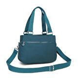 Krinkıl Kumaş Kadın Omuz Çantası Smart Bags 1125 K.Yeşil