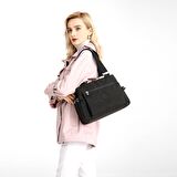 Krinkıl Kumaş Kadın Omuz Çantası Smart Bags 1125 K.Yeşil