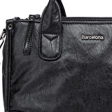 Yıkama Deri Omuz Askılı Kadın Çantası 21K Barcelona 1910