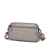 Metalik Kumaş Smart Bags Mini Boy Postacı Çantası ve Cüzdanı 1112