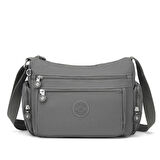 Krinkıl Kumaş Kadın Postacı Çantası Smart Bags 1115 K.Gri