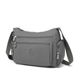 Krinkıl Kumaş Kadın Postacı Çantası Smart Bags 1115 K.Gri