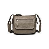 Yıkama Deri Postacı Askılı Kadın Çantası 21-K Barcelona 1934