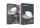 Şarj Kafa Type-C + Usb Çıkış 25 W Hızlı Şarj Apricot APC-U426