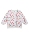 Organik Beyaz Kız Çocuk Sweatshirt Tayt Takımı