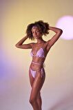 Bağcıklı U Kesim Brezilya Model Slim Delphi Bikini Altı Pembe