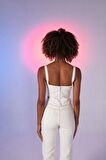 Crop Model Askılı Patty Büstiyer Beyaz