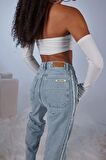 Holly Lolly V Kesim Bel Detaylı Wide Leg Biana Jean Pantolon