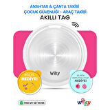 Wiky Tag Çocuk Smart Airtag  - Akıllı Konum Takip Cihazı Pembe (APPLE UYUMLU)