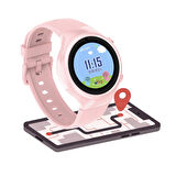 Wiky Watch 5S Akıllı Çocuk Saati - Görüntülü Arama, Gps, Sos, Sağlık Takibi, Güvenli Alan Pembe