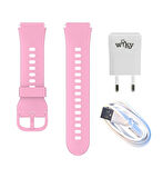 Wiky Watch 5 Plus Kasa Kordon Pembe Set + Adaptör & Şarj Kablosu