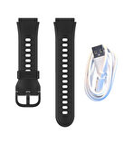 Wiky Watch 5 Plus Siyah Kasa Kordon Set + Şarj Kablosu & Adaptör