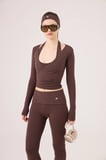 Bağlamalı Crop Kesim Ellen Bolero Kahve