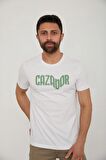 4086 Cazador Erkek T-shirt BEYAZ