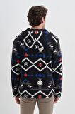 Cazador ERKEK PELUŞ SWEAT TAM FERMUAR HIRKA 5094 SİYAH