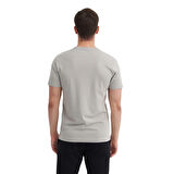 Erkek Bisiklet Yaka Pamuklu Baskılı Tişört 4155