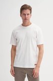 Cazador Bisiklet Yaka Slim Fit Likarlı Düz Tişört 4163 Ekru