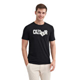 Erkek Marka Yazılı T-shirt