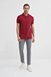 Cazador Erkek T-shirt Polo Yaka 4613 Bordo