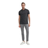 Erkek Polo Yaka Slim Fit Düz Pamuklu Tişört 4613