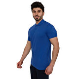 Erkek Polo Yaka Slim Fit Düz Pamuklu Tişört 4613