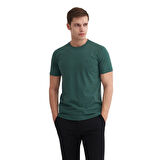 Erkek Slim Fit Bisiklet Yaka Pamuklu Düz Tişört