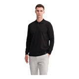 Slim Fit Viskon Kumaş Basic Polo Yaka Kazak