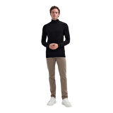  Pamuk Kumaş Slim Fit Basic Tam Balıkçı Kazak